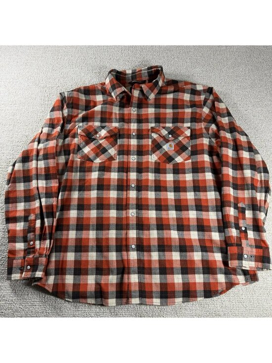 Carhartt Other - Carhartt Rugged Flex Plaid Long Sleeve Pearl Snap Shirt Multicolor Men’s XXL